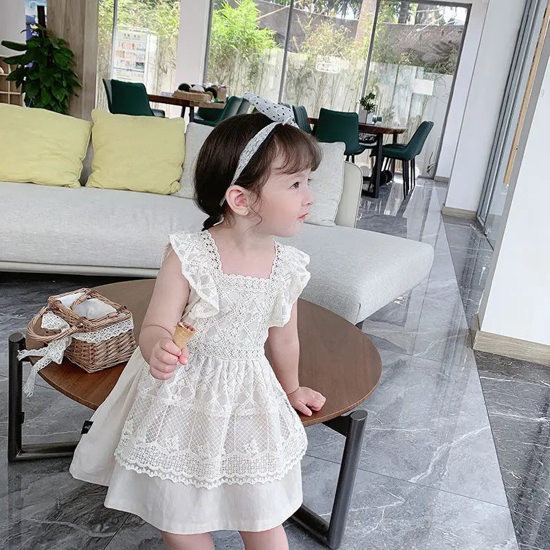 Girl's lace dress baby princess dress 