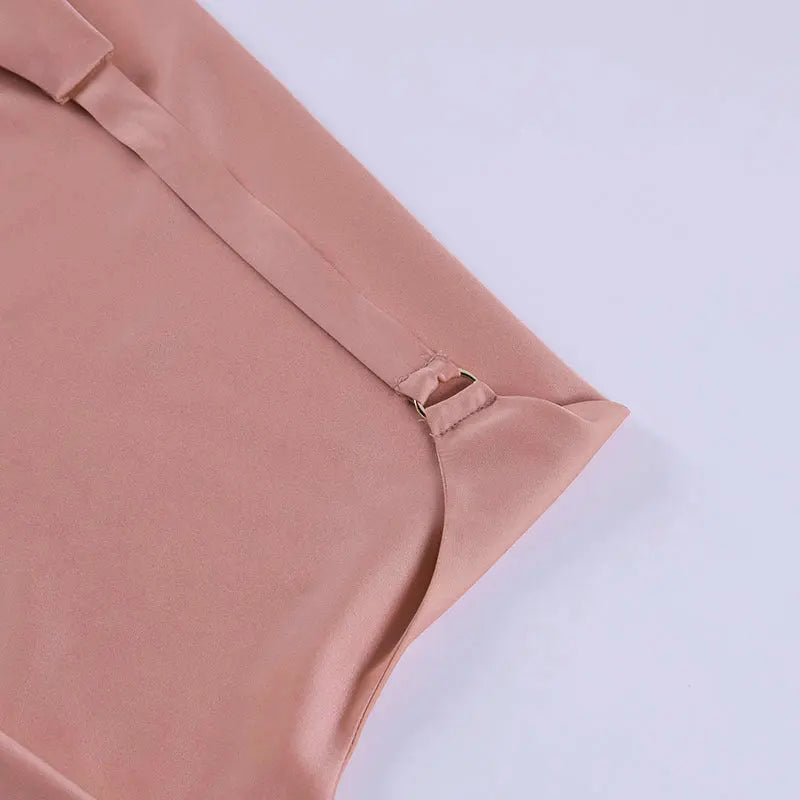Satin Party Dress V Neck Backless Mini Sleeveless Summer Party Dress 