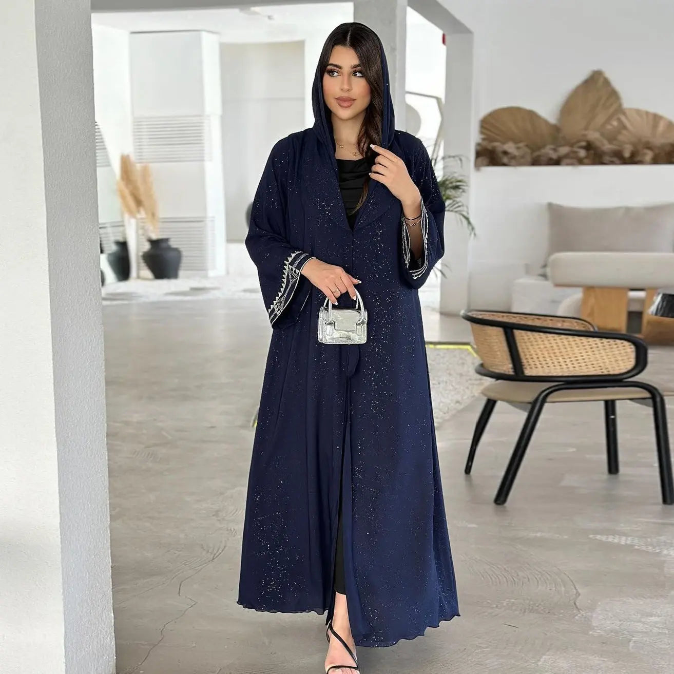 Muslim Modest Women's Arab Abaya Cardigan Robe 