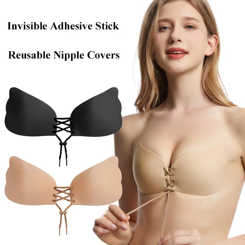 Large Size Strapless Bra Adhesive Sticky Push Up Bras For Women Rabbit Brassiere Lingerie Invisible Women Hot 