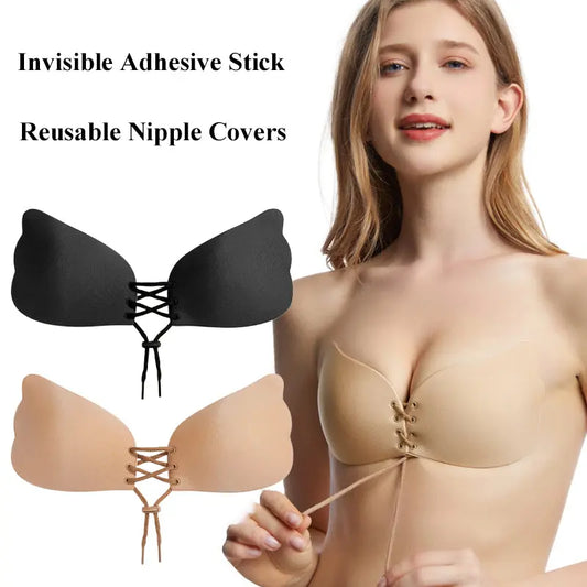 Large Size Strapless Bra Adhesive Sticky Push Up Bras For Women Rabbit Brassiere Lingerie Invisible Women Hot 