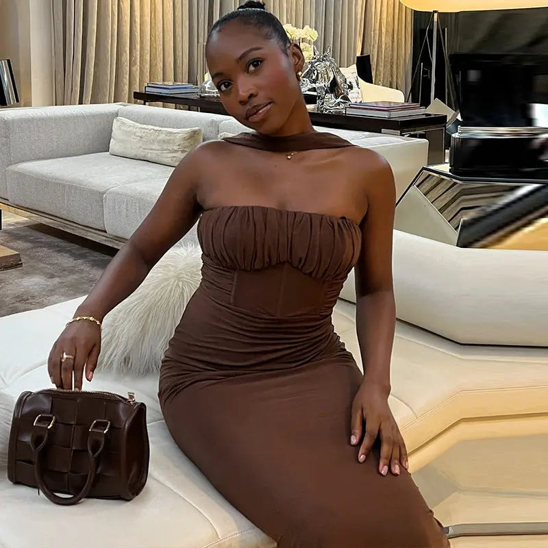 Women's Fashion Dress Tube Top Halter 