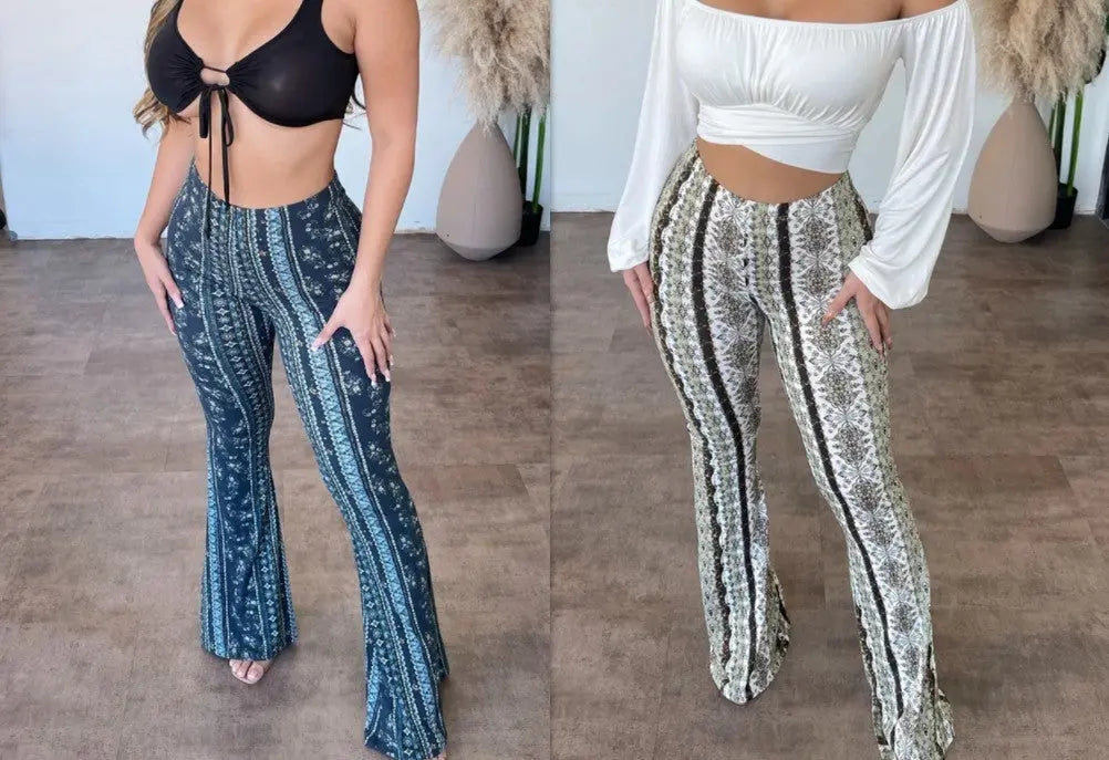 High Elastic Tight Pants Slim Sexy Print Trousers Womens Clothing 