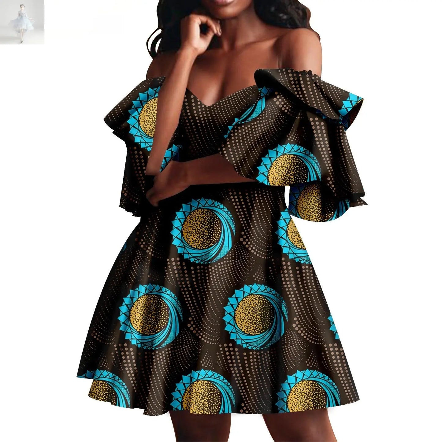 African Summer Women's Party Dress  African Summer Women's Party Dress African Summer Women's Party Dress African Summer Women's Party Dress Zenzi Style