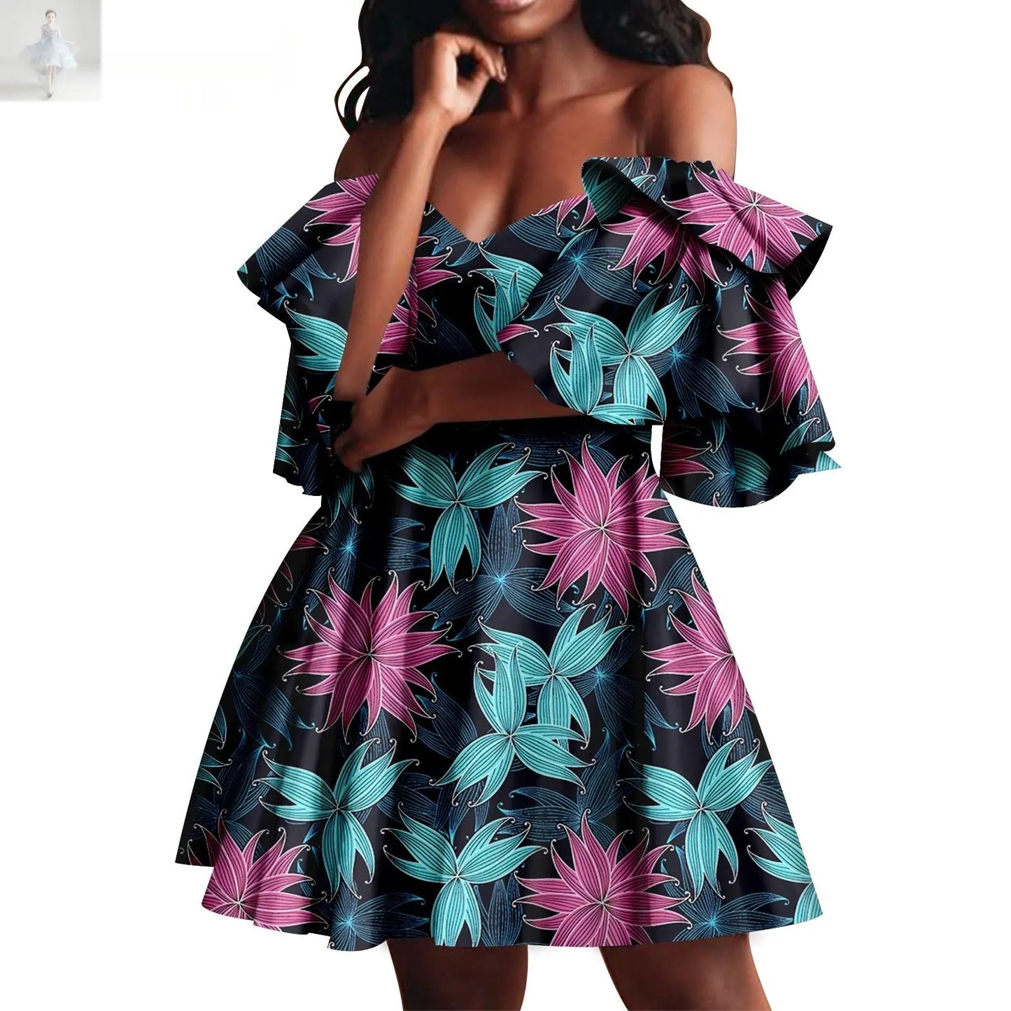 African Summer Women's Party Dress  African Summer Women's Party Dress African Summer Women's Party Dress African Summer Women's Party Dress Zenzi Style