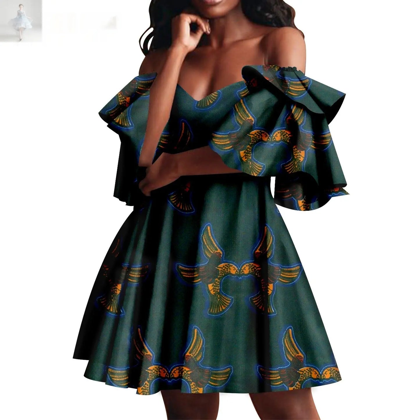 African Summer Women's Party Dress  African Summer Women's Party Dress African Summer Women's Party Dress African Summer Women's Party Dress Zenzi Style