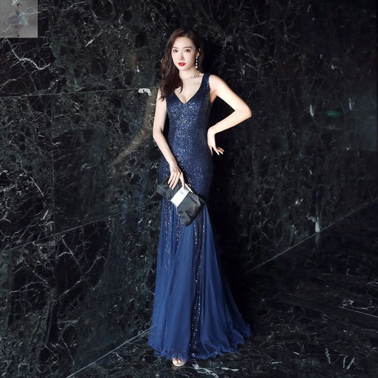 Banquet Temperament Elegant Annual Meeting Long Style Fishtail Sequins Sexy Dress  Banquet Temperament Elegant Annual Meeting Long Style Fishtail Sequins Sexy Dress Banquet Temperament Elegant Annual Meeting Long Style Fishtail Sequins Sexy Dress Banquet Temperament Elegant Annual Meeting Long Style Fishtail Sequins Sexy Dress Zenzi Style