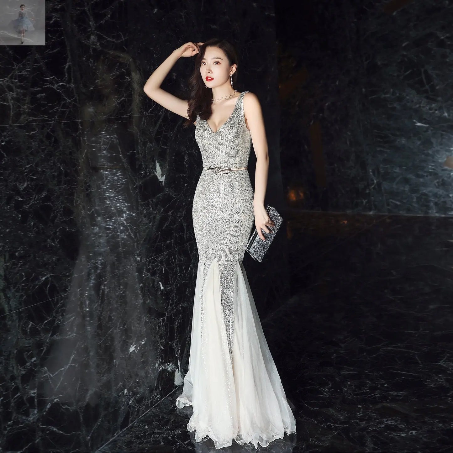 Banquet Temperament Elegant Annual Meeting Long Style Fishtail Sequins Sexy Dress  Banquet Temperament Elegant Annual Meeting Long Style Fishtail Sequins Sexy Dress Banquet Temperament Elegant Annual Meeting Long Style Fishtail Sequins Sexy Dress Banquet Temperament Elegant Annual Meeting Long Style Fishtail Sequins Sexy Dress Zenzi Style