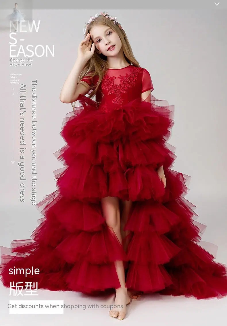 Children's Dress Girls' Princess Dress Trailing  Children's Dress Girls' Princess Dress Trailing Children's Dress Girls' Princess Dress Trailing Children's Dress Girls' Princess Dress Trailing Zenzi Style