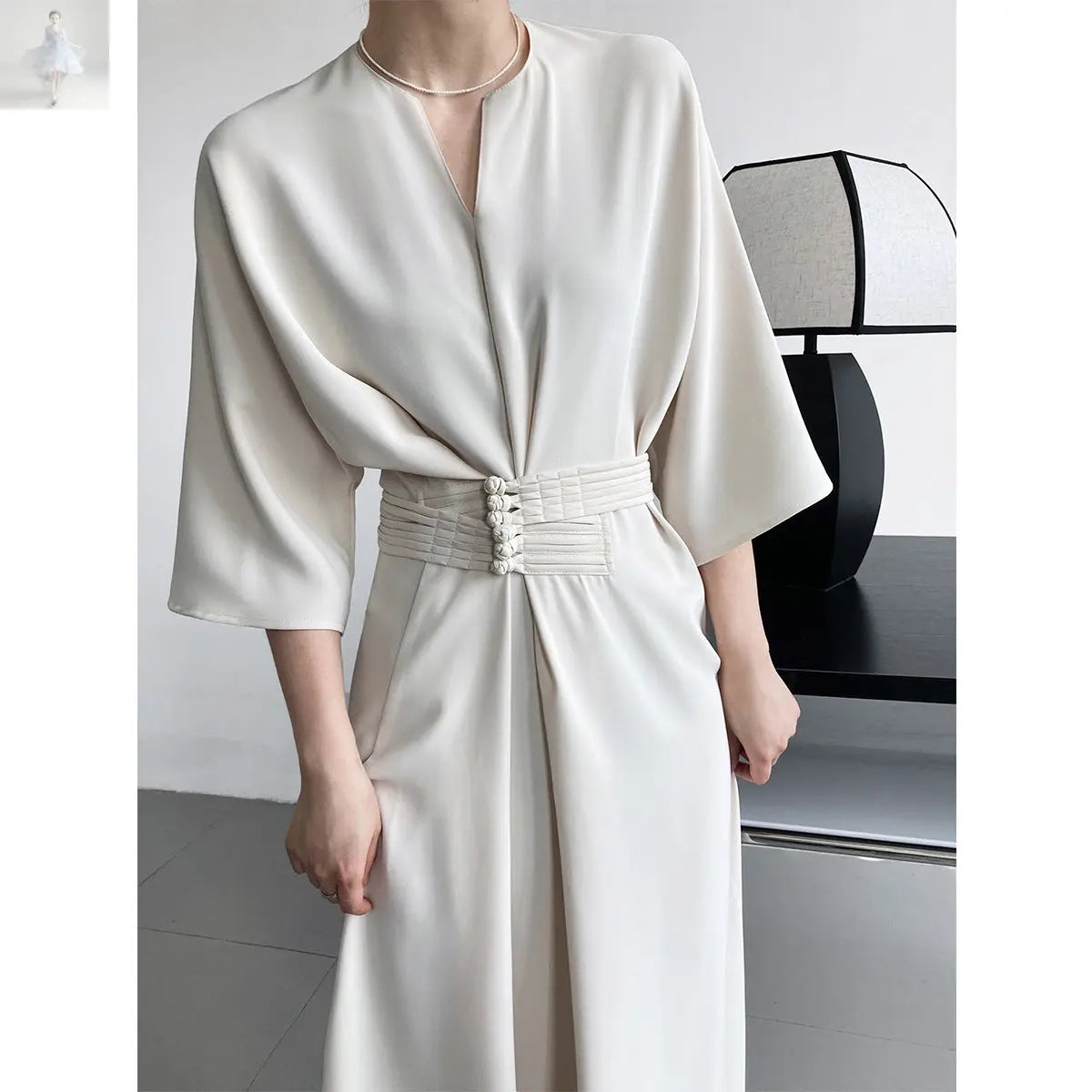 Chinese Premium Buckle Waist Lace Up Dress  Chinese Premium Buckle Waist Lace Up Dress Chinese Premium Buckle Waist Lace Up Dress Chinese Premium Buckle Waist Lace Up Dress Zenzi Style