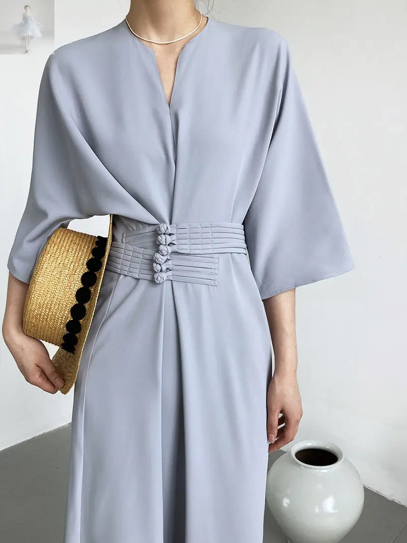 Chinese Premium Buckle Waist Lace Up Dress  Chinese Premium Buckle Waist Lace Up Dress Chinese Premium Buckle Waist Lace Up Dress Chinese Premium Buckle Waist Lace Up Dress Zenzi Style