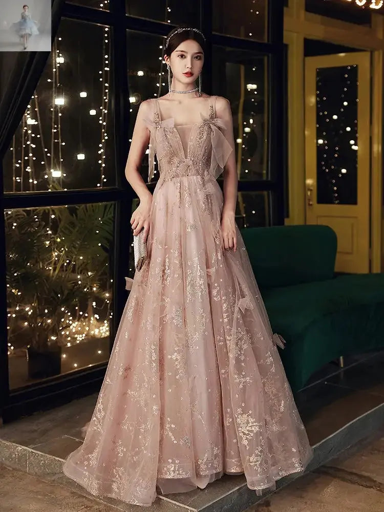 Elegant Heavy Industry High Quality Light Luxury Sling Evening Dress  Elegant Heavy Industry High Quality Light Luxury Sling Evening Dress Elegant Heavy Industry High Quality Light Luxury Sling Evening Dress Elegant Heavy Industry High Quality Light Luxury Sling Evening Dress