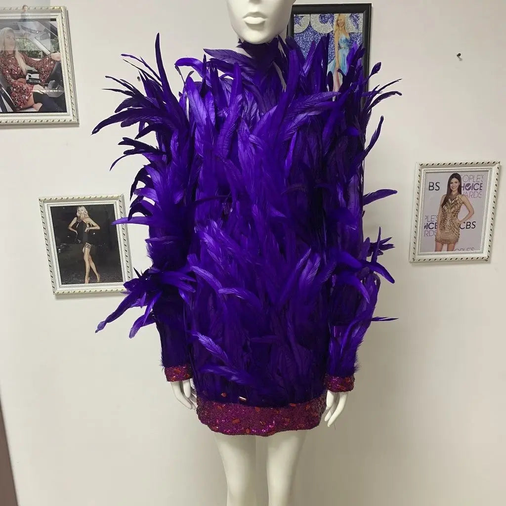 Fashion Elegant Feather Premium Dress Long Sleeve  Fashion Elegant Feather Premium Dress Long Sleeve Fashion Elegant Feather Premium Dress Long Sleeve Fashion Elegant Feather Premium Dress Long Sleeve Zenzi Style