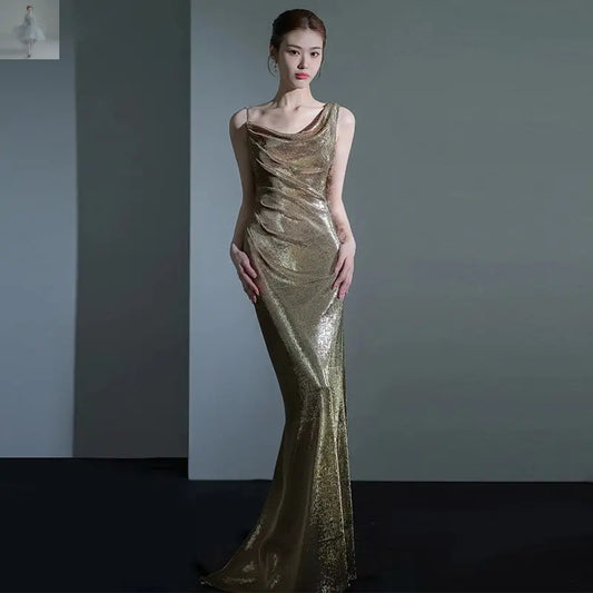 Fishtail Evening Dress For Women Elegant Sequins Annual Meeting Sexy Backless  Fishtail Evening Dress For Women Elegant Sequins Annual Meeting Sexy Backless Fishtail Evening Dress For Women Elegant Sequins Annual Meeting Sexy Backless Fishtail Evening Dress For Women Elegant Sequins Annual Meeting Sexy Backless Zenzi Style