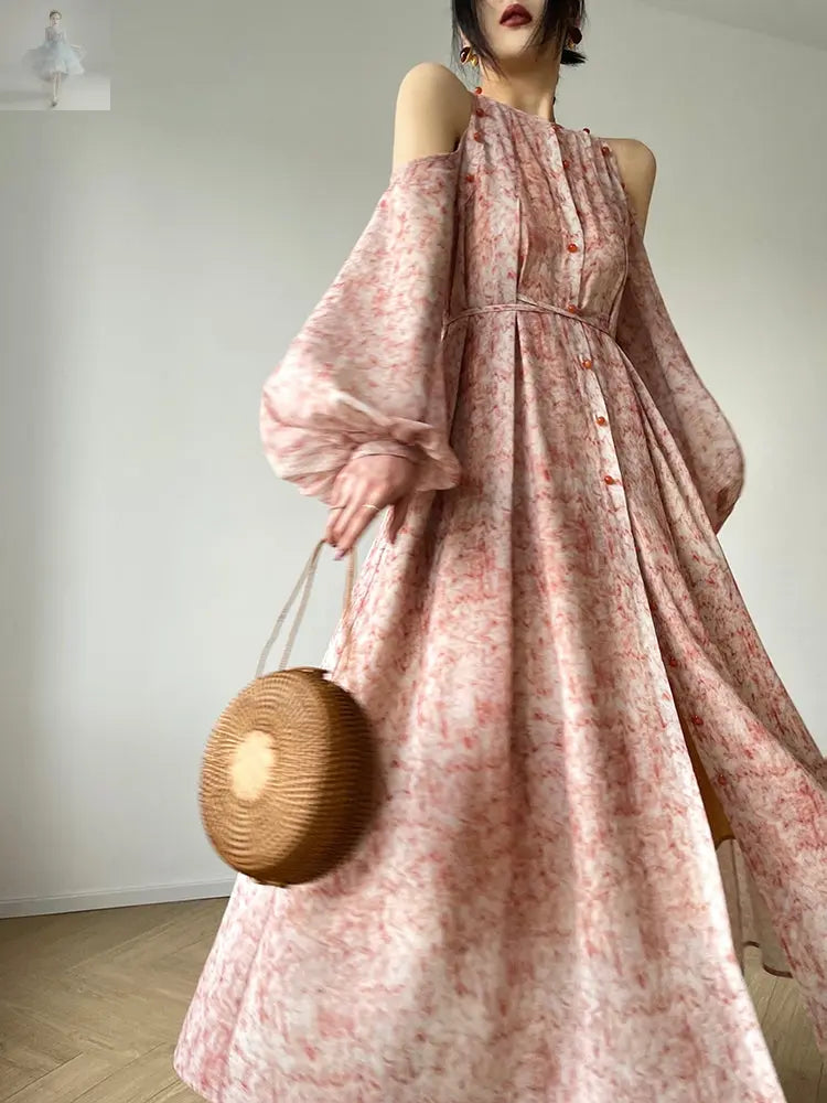 French Ink Dress Summer Female  French Ink Dress Summer Female French Ink Dress Summer Female French Ink Dress Summer Female Zenzi Style