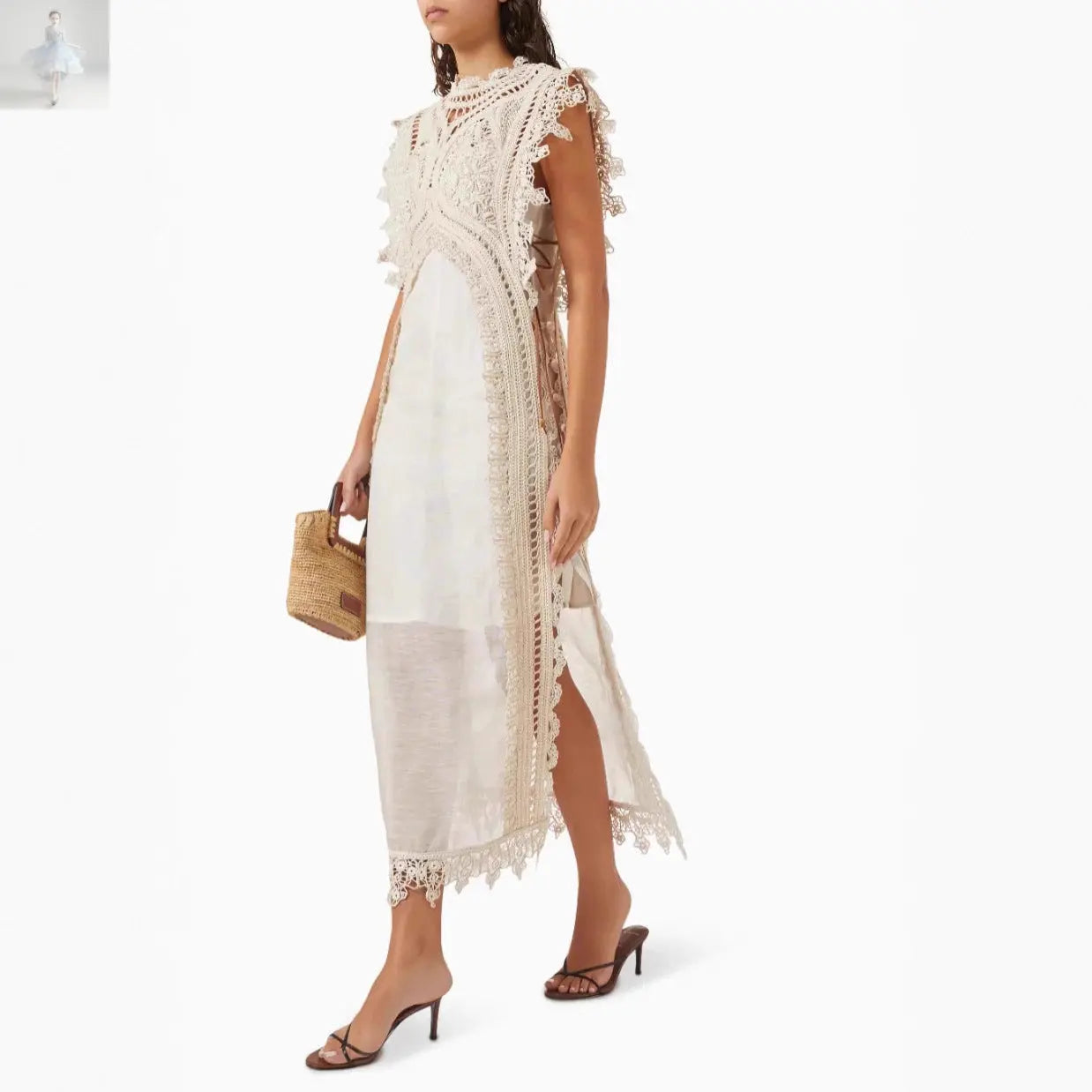 French-style Crochet Hollow-out Knitted Strap Dress For Women  French-style Crochet Hollow-out Knitted Strap Dress For Women French-style Crochet Hollow-out Knitted Strap Dress For Women French-style Crochet Hollow-out Knitted Strap Dress For Women