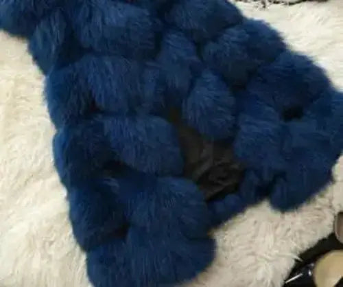 Winter Super Long Faux Fur Vest for Women Fluffy Fake Fur Coat Jacket 