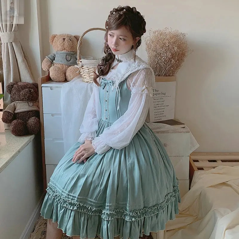 Lolita Girl Lolita Dress Summer Short Sleeve Jks Dress  Lolita Girl Lolita Dress Summer Short Sleeve Jks Dress Lolita Girl Lolita Dress Summer Short Sleeve Jks Dress Lolita Girl Lolita Dress Summer Short Sleeve Jks Dress Zenzi Style
