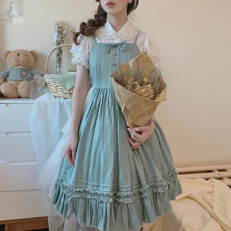 Lolita Girl Lolita Dress Summer Short Sleeve Jks Dress  Lolita Girl Lolita Dress Summer Short Sleeve Jks Dress Lolita Girl Lolita Dress Summer Short Sleeve Jks Dress Lolita Girl Lolita Dress Summer Short Sleeve Jks Dress Zenzi Style