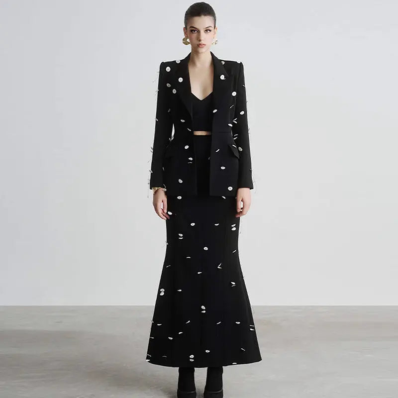 Fashionable Sequins Suit Jacket Suits 