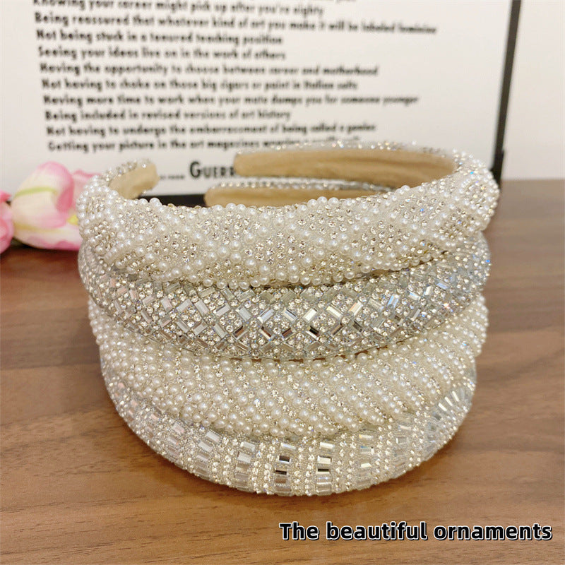 Heavy Industry Light Luxury New High-grade High-definition Pearl Headband