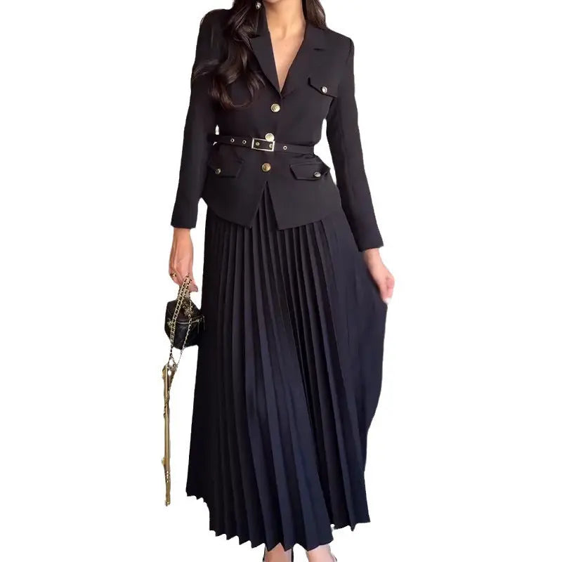 Women's Solid Color Elegant Lapel Suit 
