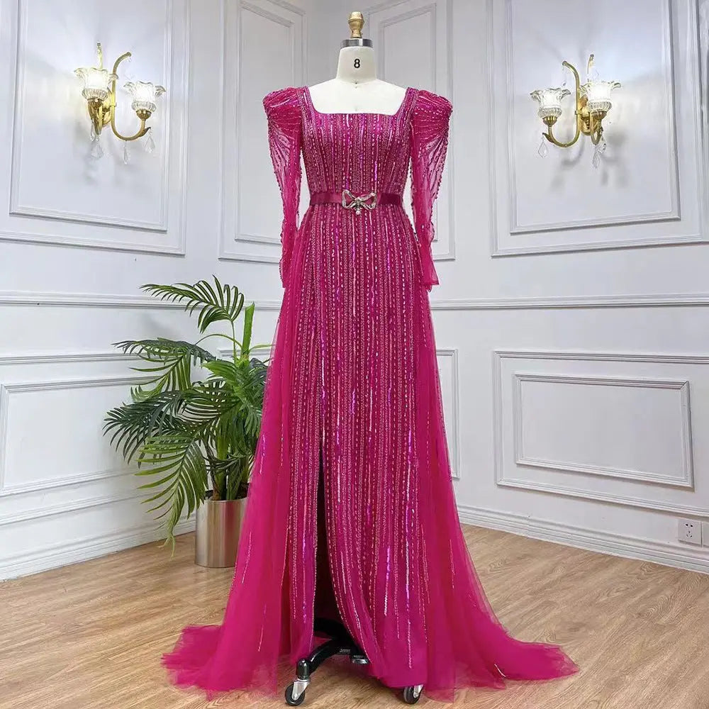 Rose Red Host Performance Evening Dress 