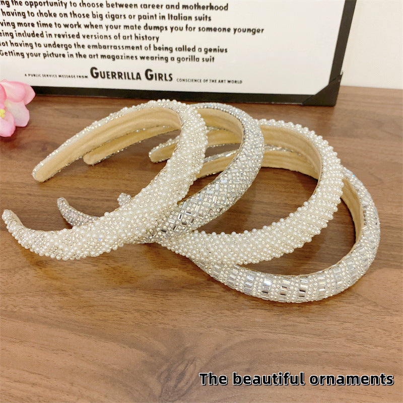 Heavy Industry Light Luxury New High-grade High-definition Pearl Headband