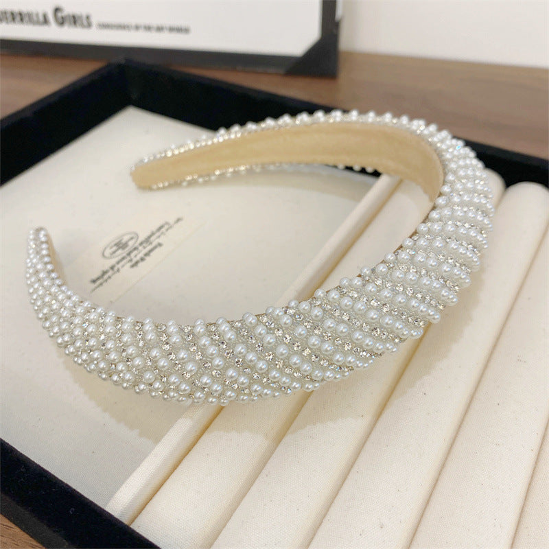 Heavy Industry Light Luxury New High-grade High-definition Pearl Headband