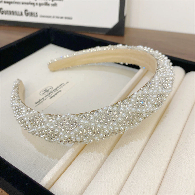 Heavy Industry Light Luxury New High-grade High-definition Pearl Headband