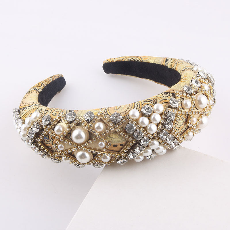 New European And American Style Exaggerated Sponge Baroque Headband