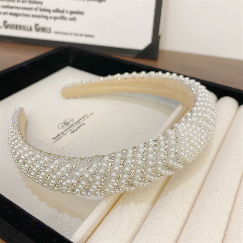 Heavy Industry Light Luxury New High-grade High-definition Pearl Headband