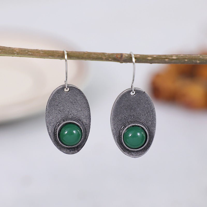 Retro Fashion Emerald Earrings