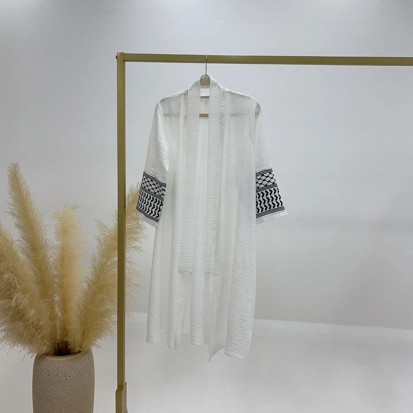 Exquisite Embroidery Tassel Children's Robe Abaya 