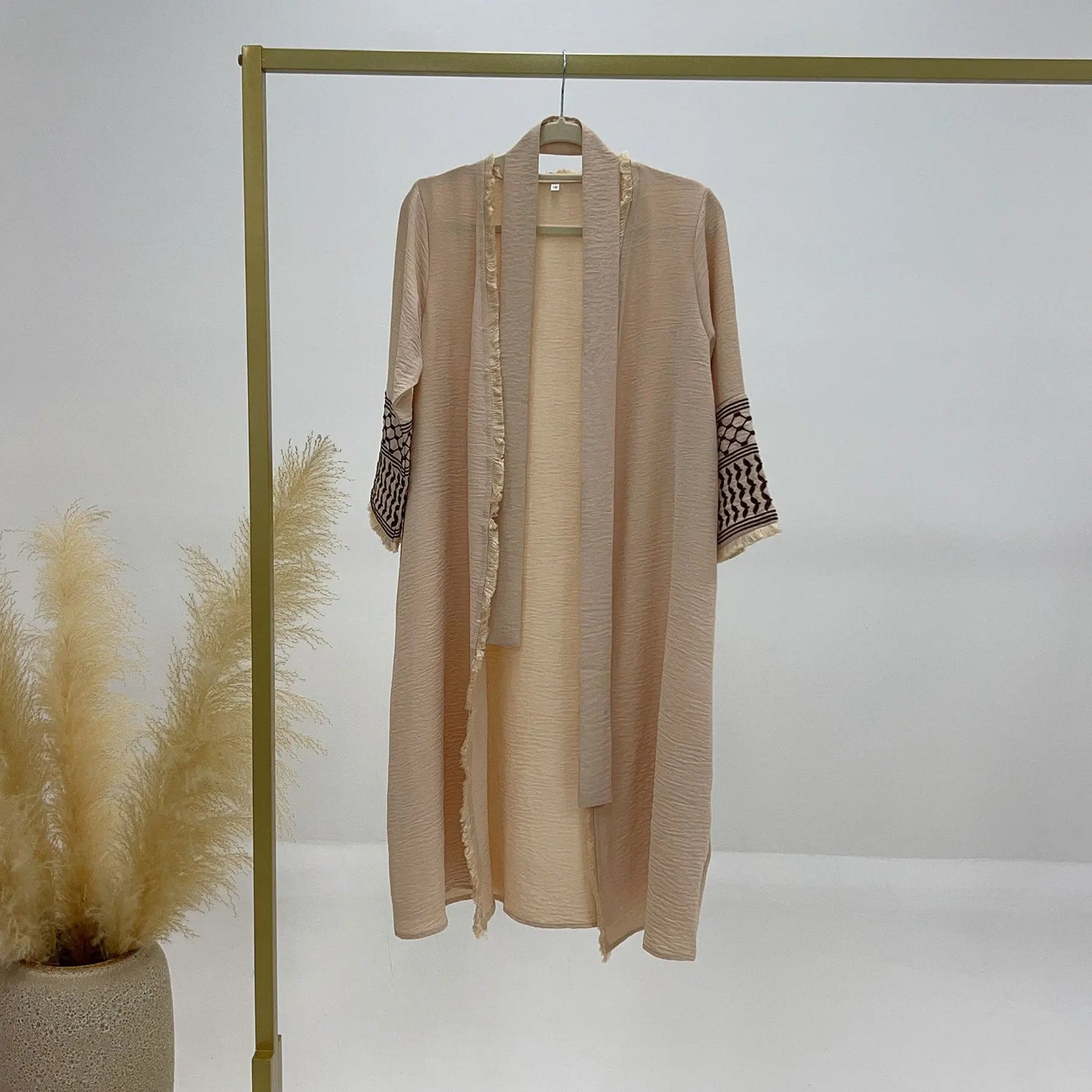 Exquisite Embroidery Tassel Children's Robe Abaya 
