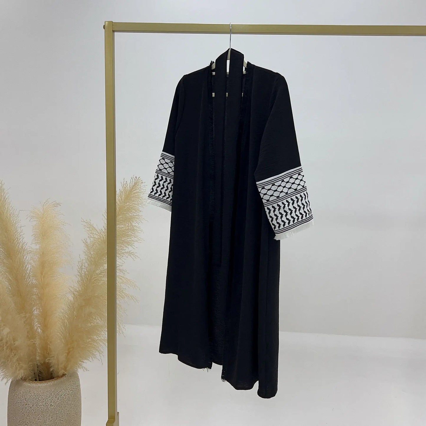 Exquisite Embroidery Tassel Children's Robe Abaya 