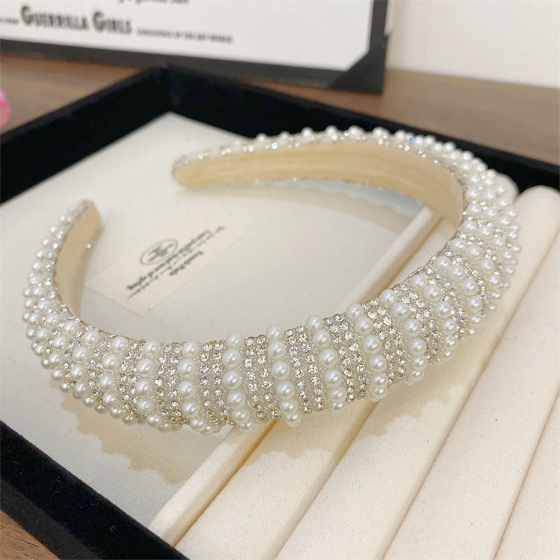 Heavy Industry Light Luxury New High-grade High-definition Pearl Headband