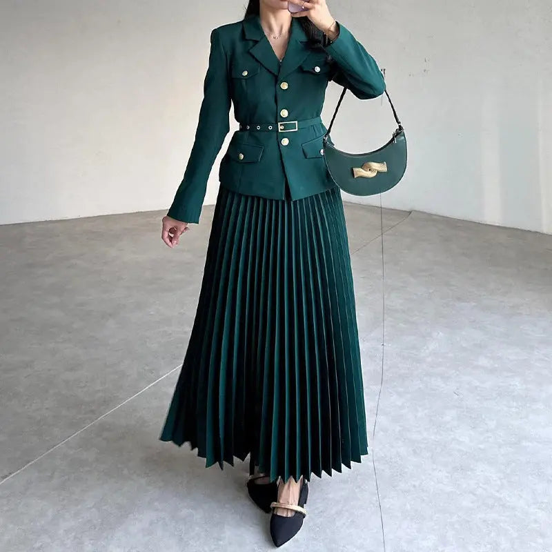 Women's Solid Color Elegant Lapel Suit 