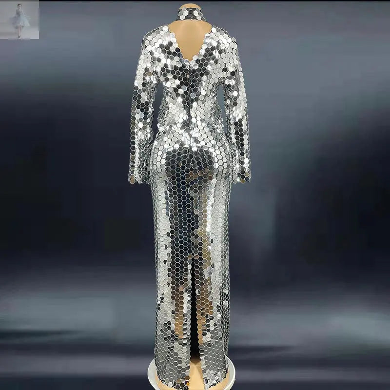 Rhinestone Sequin Party Women's Cocktail Dress Long -g Zenzi Style