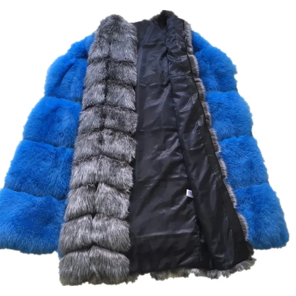 Winter Super Long Faux Fur Vest for Women Fluffy Fake Fur Coat Jacket 