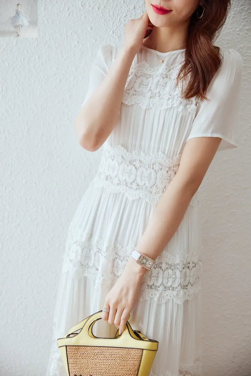 Summer Texture Cotton Ruffled Long Dress Heavy Embroidery Dress  Summer Texture Cotton Ruffled Long Dress Heavy Embroidery Dress Summer Texture Cotton Ruffled Long Dress Heavy Embroidery Dress Summer Texture Cotton Ruffled Long Dress Heavy Embroidery Dress Zenzi Style