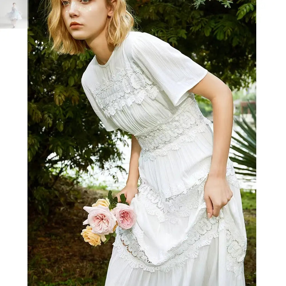 Summer Texture Cotton Ruffled Long Dress Heavy Embroidery Dress  Summer Texture Cotton Ruffled Long Dress Heavy Embroidery Dress Summer Texture Cotton Ruffled Long Dress Heavy Embroidery Dress Summer Texture Cotton Ruffled Long Dress Heavy Embroidery Dress Zenzi Style