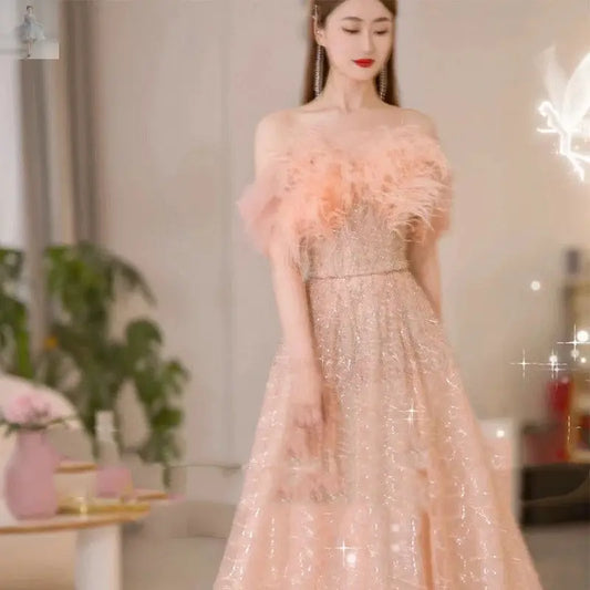 Temperament Banquet French Premium Dress Hostess Fairy Evening  Temperament Banquet French Premium Dress Hostess Fairy Evening Temperament Banquet French Premium Dress Hostess Fairy Evening Temperament Banquet French Premium Dress Hostess Fairy Evening Zenzi Style