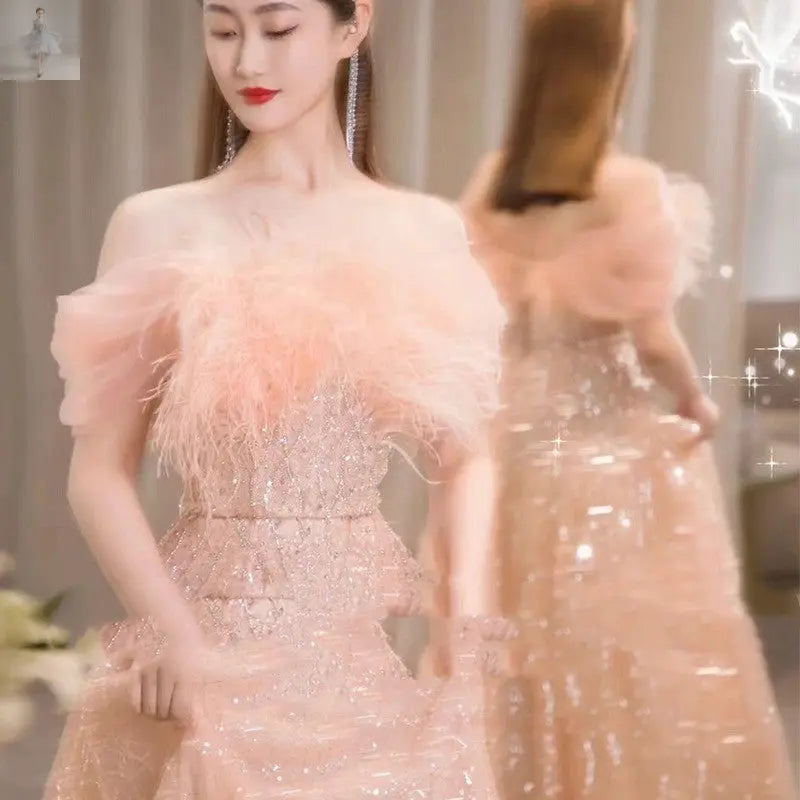 Temperament Banquet French Premium Dress Hostess Fairy Evening  Temperament Banquet French Premium Dress Hostess Fairy Evening Temperament Banquet French Premium Dress Hostess Fairy Evening Temperament Banquet French Premium Dress Hostess Fairy Evening Zenzi Style