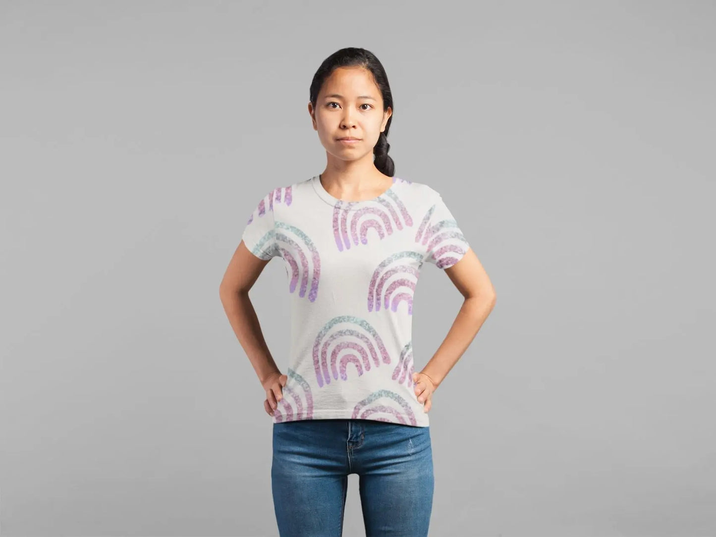 Unicorn Girls Glitter Rainbow Dream Pattern Classic Sublimation 