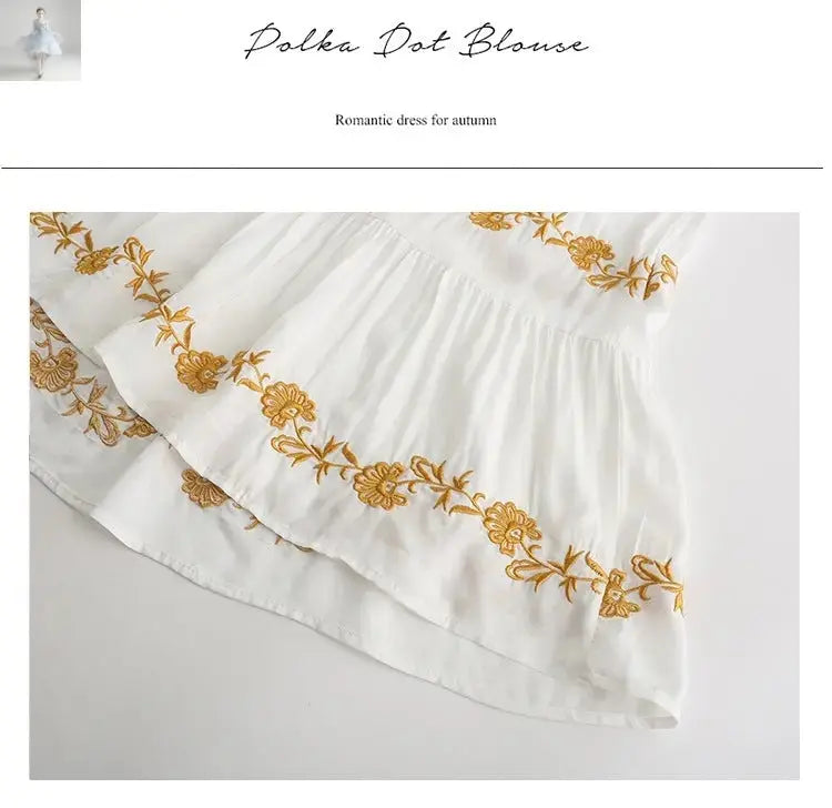 V-neck Embroidered Loose Dress Embroidered Long Skirt  V-neck Embroidered Loose Dress Embroidered Long Skirt V-neck Embroidered Loose Dress Embroidered Long Skirt V-neck Embroidered Loose Dress Embroidered Long Skirt