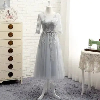 Wedding mid-length banquet evening dress  Wedding mid-length banquet evening dress Wedding mid-length banquet evening dress Wedding mid-length banquet evening dress