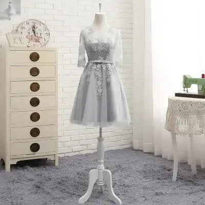 Wedding mid-length banquet evening dress  Wedding mid-length banquet evening dress Wedding mid-length banquet evening dress Wedding mid-length banquet evening dress