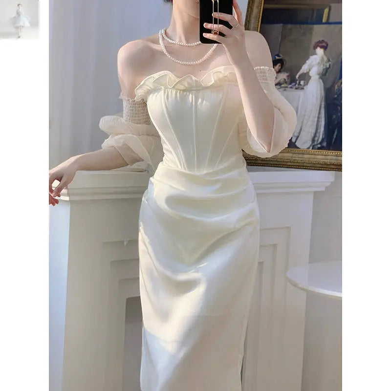 White Bra Annual Meeting Birthday Dress Woman  White Bra Annual Meeting Birthday Dress Woman White Bra Annual Meeting Birthday Dress Woman White Bra Annual Meeting Birthday Dress Woman Zenzi Style
