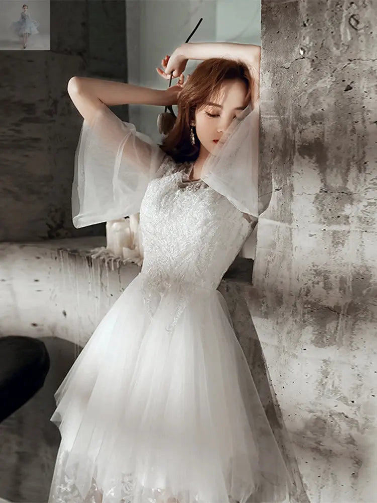 White Evening Dress Female Party Temperament - Zenzi Style
